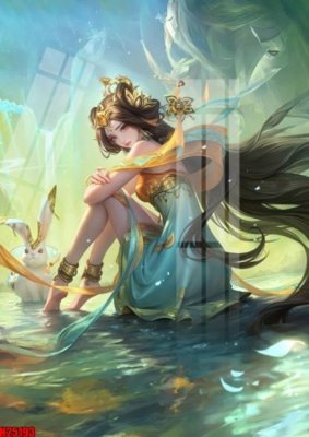 File gốc File tranh gốc in tranh tường nền tổng hợp H25193 (in lụa) tranh mã đáo