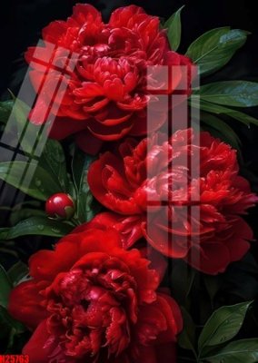 File tranh File tranh gốc in tranh tường nền tổng hợp H25763 (bản gốc) in lụa 5D