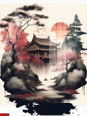 Download file gốc File tranh gốc in tranh tường nền tổng hợp H25841 (in lụa) nghệ thuật