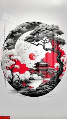 File in trần File tranh gốc in tranh tường nền tổng hợp H25843 (bản gốc) phong cảnh