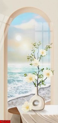 File gốc File tranh gốc in tranh tường nền tổng hợp H26303 (in lụa) tranh thuận buồm