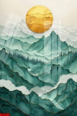 File tranh File tranh gốc in tranh tường nền tổng hợp H26305 (bản gốc) in lụa 5D