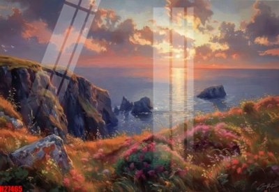 File tranh File tranh gốc in tranh tường nền tổng hợp H27465 (bản gốc) in lụa 5D