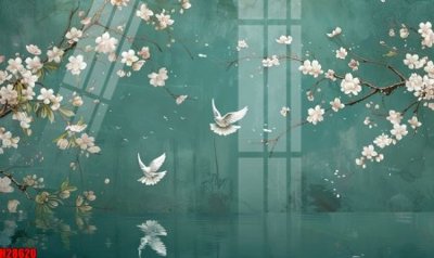 Download file gốc File tranh gốc in tranh tường nền tổng hợp H28620 (in lụa) nghệ thuật