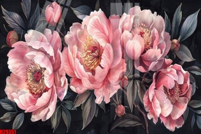 File gốc File tranh gốc in tranh tường nền tổng hợp H29351 (in lụa) tranh mã đáo