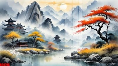 Tải file File tranh gốc in tranh tường nền tổng hợp H30798 (gốc) làm tranh trang trí