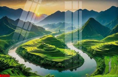 File tranh File tranh gốc in tranh tường nền tổng hợp H30875 (bản gốc) in lụa dán tường