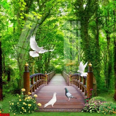 File tranh File tranh gốc in tranh tường nền tổng hợp H32642 (bản gốc) in lụa dán tường