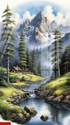 Download file gốc File tranh gốc in tranh tường nền tổng hợp H33006 (dùng cho in ấn)