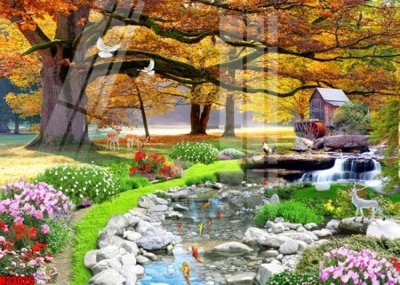 File in mica File tranh gốc in tranh tường nền tổng hợp H33026 (bản gốc) làm vách ngăn