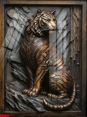 File gốc File tranh gốc in tranh tường nền tổng hợp H34071 (in lụa) tranh mã đáo