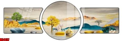 Tải file File tranh gốc in tranh tường nền tổng hợp H34157 (PSD) cho in tranh 3D