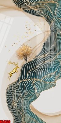 File tranh File tranh gốc in tranh tường nền tổng hợp H34339 (gốc) phong cách tối giản