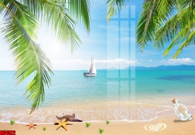 File gốc File tranh gốc in tranh tường nền tổng hợp H34572 (in lụa) họa tiết 3D