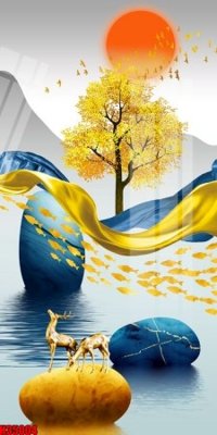 File gốc File tranh gốc in tranh tường nền tổng hợp H35004 (chuẩn màu) cho in offset