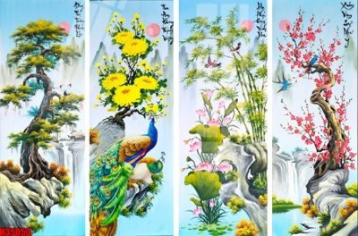 File in mica File tranh gốc in tranh tường nền tổng hợp H35053 (ảnh gốc) đẹp