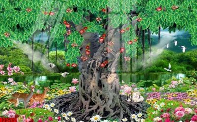 Tải file PSD File tranh gốc in tranh tường nền tổng hợp H35203 (nguyên layer) để in