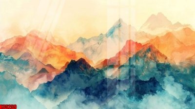 File tranh File tranh gốc in tranh tường nền tổng hợp H35259 (file gốc) chủ đề phong thủy