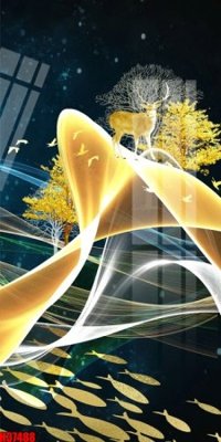 File gốc File tranh gốc in tranh tường nền tổng hợp H37488 (in lụa) tranh thuận buồm