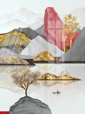 File tranh File tranh gốc in tranh tường nền tổng hợp H37538 (gốc) phong cách tối giản