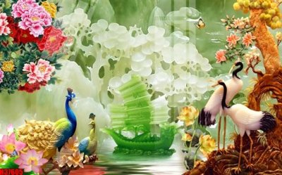 Download file gốc File tranh gốc in tranh tường nền tổng hợp H37605 (in lụa) nghệ thuật