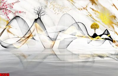 File gốc File tranh gốc in tranh tường nền tổng hợp H37919 (in lụa) họa tiết 3D