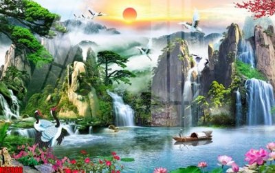 Ảnh gốc File tranh gốc in tranh tường nền tổng hợp H37986 (siêu chi tiết) để in ấn