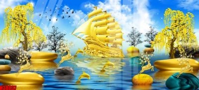 Download file File tranh gốc in tranh tường nền tổng hợp H38037 (gốc) in mica bàn thờ