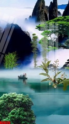 Download file gốc File tranh gốc in tranh tường nền tổng hợp H38226 (in mica) 3D