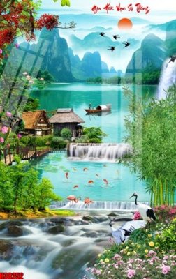 File gốc File tranh gốc in tranh tường nền tổng hợp H38252 (in tráng gương) hiện đại