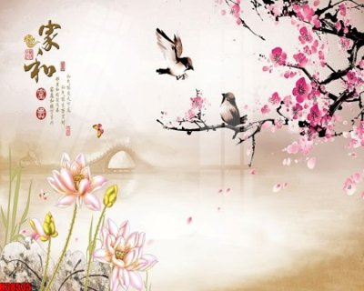 File tranh File tranh gốc in tranh tường nền tổng hợp H38535 (bản gốc) in lụa dán tường