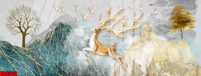 File gốc File tranh gốc in tranh tường nền tổng hợp H38549 (in lụa) hoa văn cổ điển