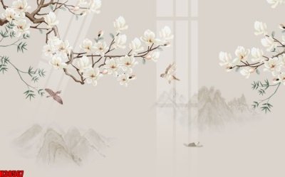 File gốc File tranh gốc in tranh tường nền tổng hợp H38567 (in lụa) tranh mã đáo