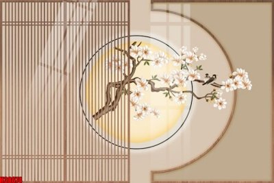 File in trần File tranh gốc in tranh tường nền tổng hợp H38674 (file gốc) xuyên sáng