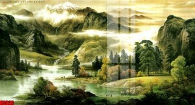 Download file File tranh decor tranh bộ treo tường tổng hợp H3926 (gốc) in mica đèn LED