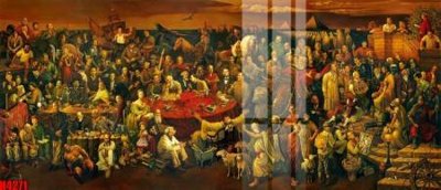 Tải file gốc File tranh decor tranh bộ treo tường tổng hợp H4271 (in bạt) quảng cáo