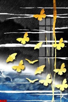 File in trần File tranh decor tranh bộ treo tường tổng hợp H4361 (bản gốc) mây trời