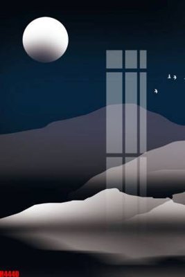 File gốc File tranh decor tranh bộ treo tường tổng hợp H4440 (in lụa) tranh mã đáo