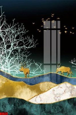 Download file gốc File tranh decor tranh bộ treo tường tổng hợp H4624 (in mica) trang trí