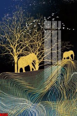 Download file gốc File tranh decor tranh bộ treo tường tổng hợp H4750 (in lụa) hoa lá