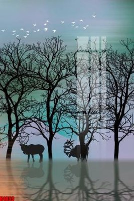 File PSD File tranh decor tranh bộ treo tường tổng hợp H4859 (bản gốc) độ phân giải cao