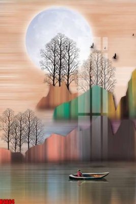 File PSD File tranh decor tranh bộ treo tường tổng hợp H4864 (gốc) tách lớp chi tiết