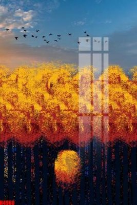 Hình ảnh file gốc in trần nhà File tranh decor tranh bộ treo tường tổng hợp H4960