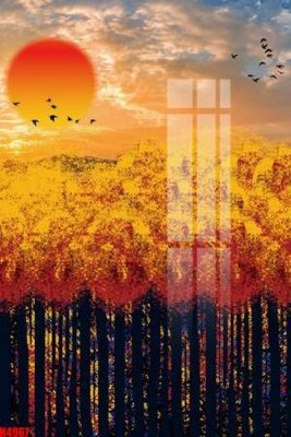 File in trần File tranh decor tranh bộ treo tường tổng hợp H4967 (bản gốc) mây trời