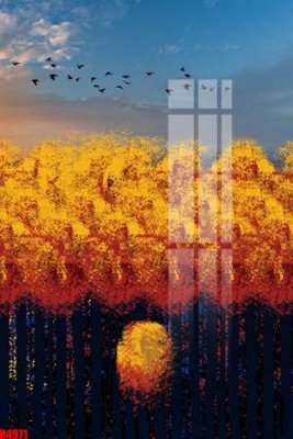 File gốc File tranh decor tranh bộ treo tường tổng hợp H4971 (in 3D) nghệ thuật