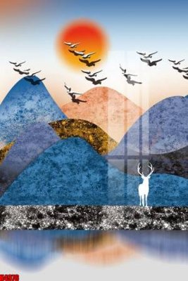 File tranh File tranh decor tranh bộ treo tường tổng hợp H4976 (file gốc) chủ đề phong thủy