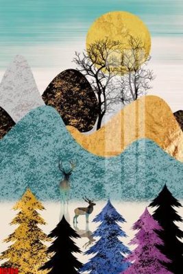 File tranh quảng cáo File tranh decor tranh bộ treo tường tổng hợp H5164 (file gốc) chuyên nghiệp