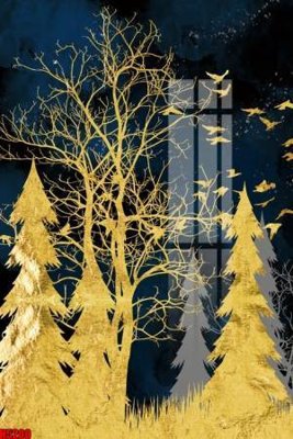 File PSD File tranh decor tranh bộ treo tường tổng hợp H5200 (gốc) nhiều lớp (multi-layer)