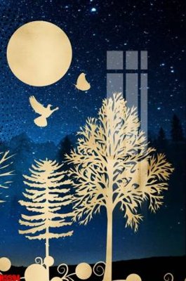 File PSD File tranh decor tranh bộ treo tường tổng hợp H5594 (gốc) nhiều lớp (multi-layer)