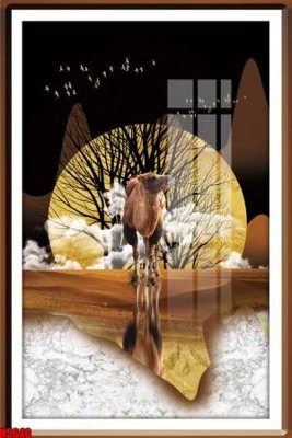 File tranh in trần 3D File tranh decor tranh bộ treo tường tổng hợp H5640 (ảnh gốc)